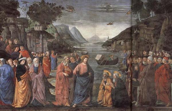 Domenicho Ghirlandaio Berufung der ersten junger oil painting image